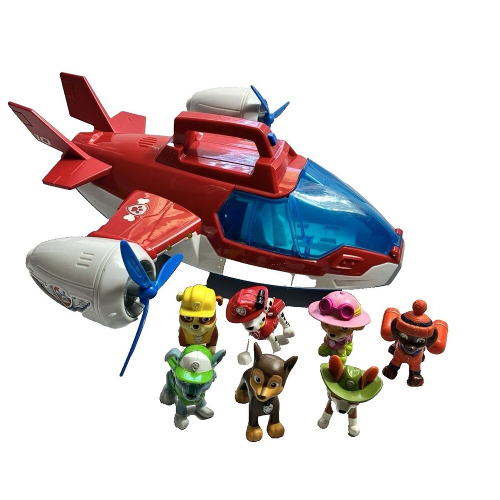 Paw Patrol Air Patroller Air Rescue Cargo Plane with 7 Figures Pups Skye Chase